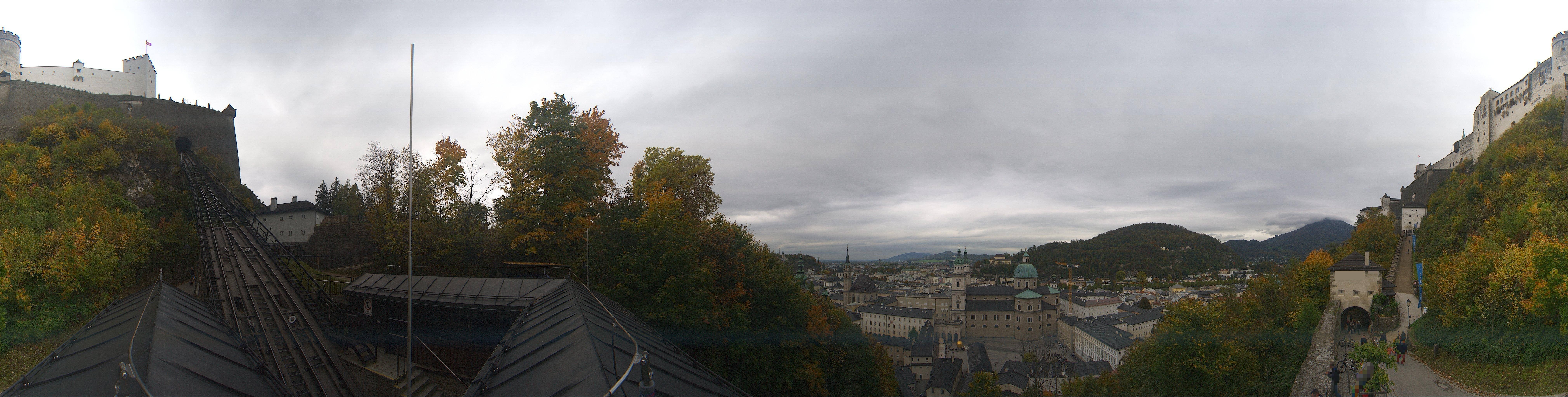 Archived image Webcam Panoramic view from Salzburg funicular