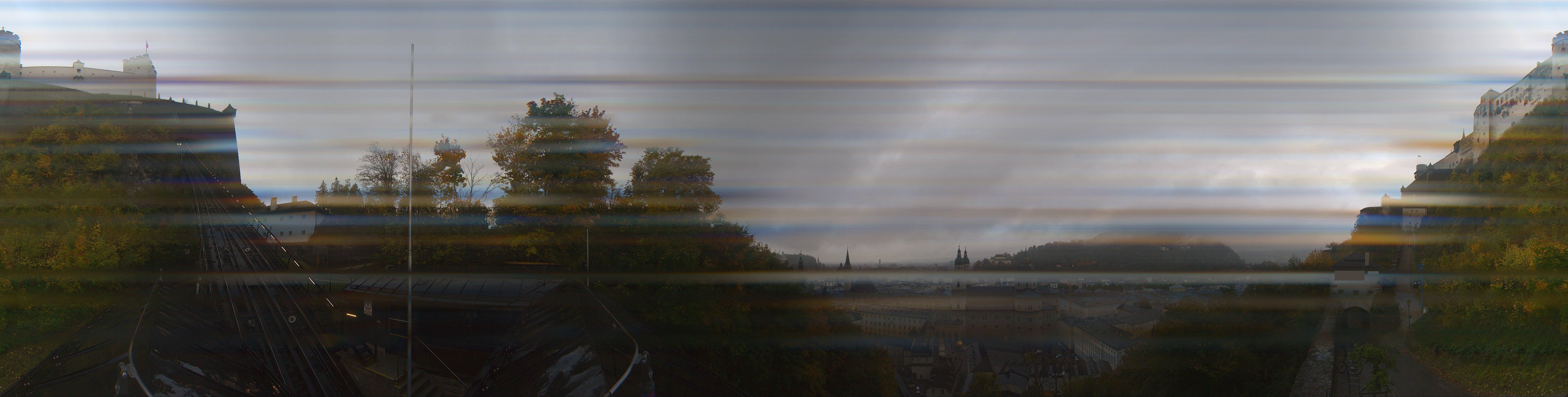 Archived image Webcam Panoramic view from Salzburg funicular