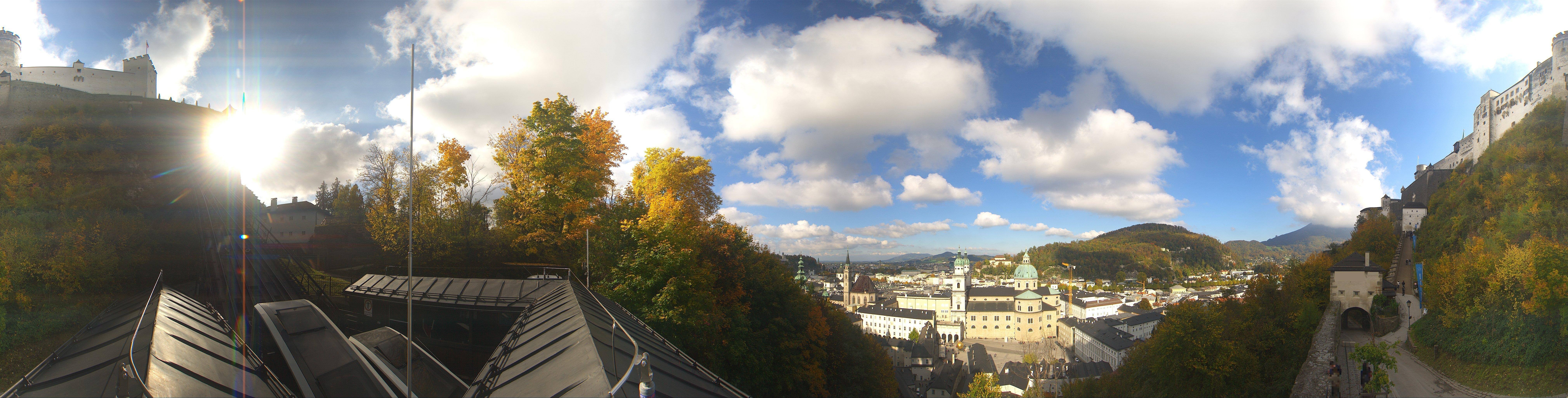 Archived image Webcam Panoramic view from Salzburg funicular