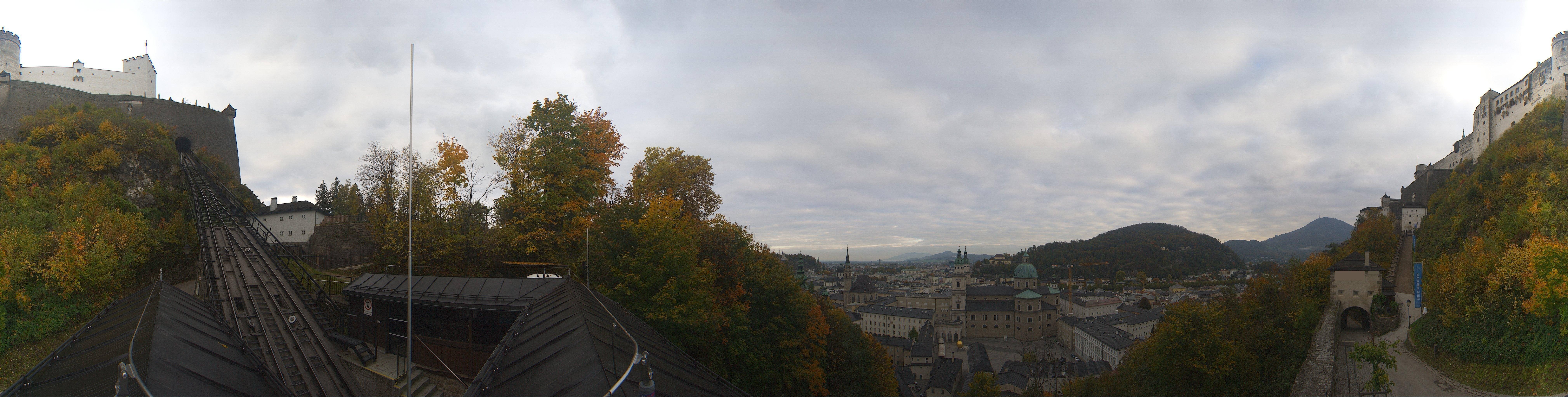 Archived image Webcam Panoramic view from Salzburg funicular