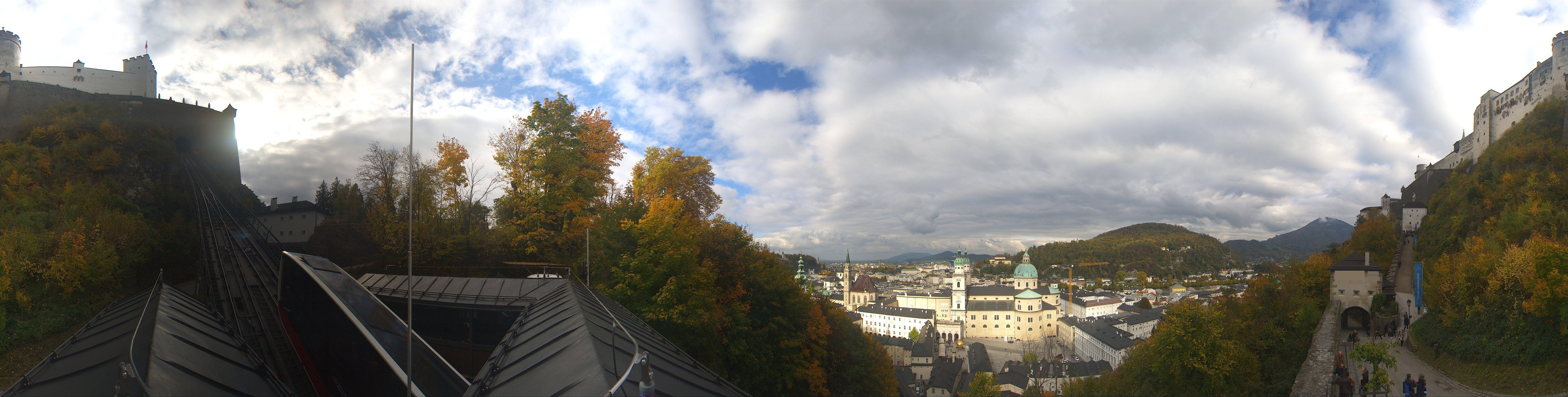 Archived image Webcam Panoramic view from Salzburg funicular