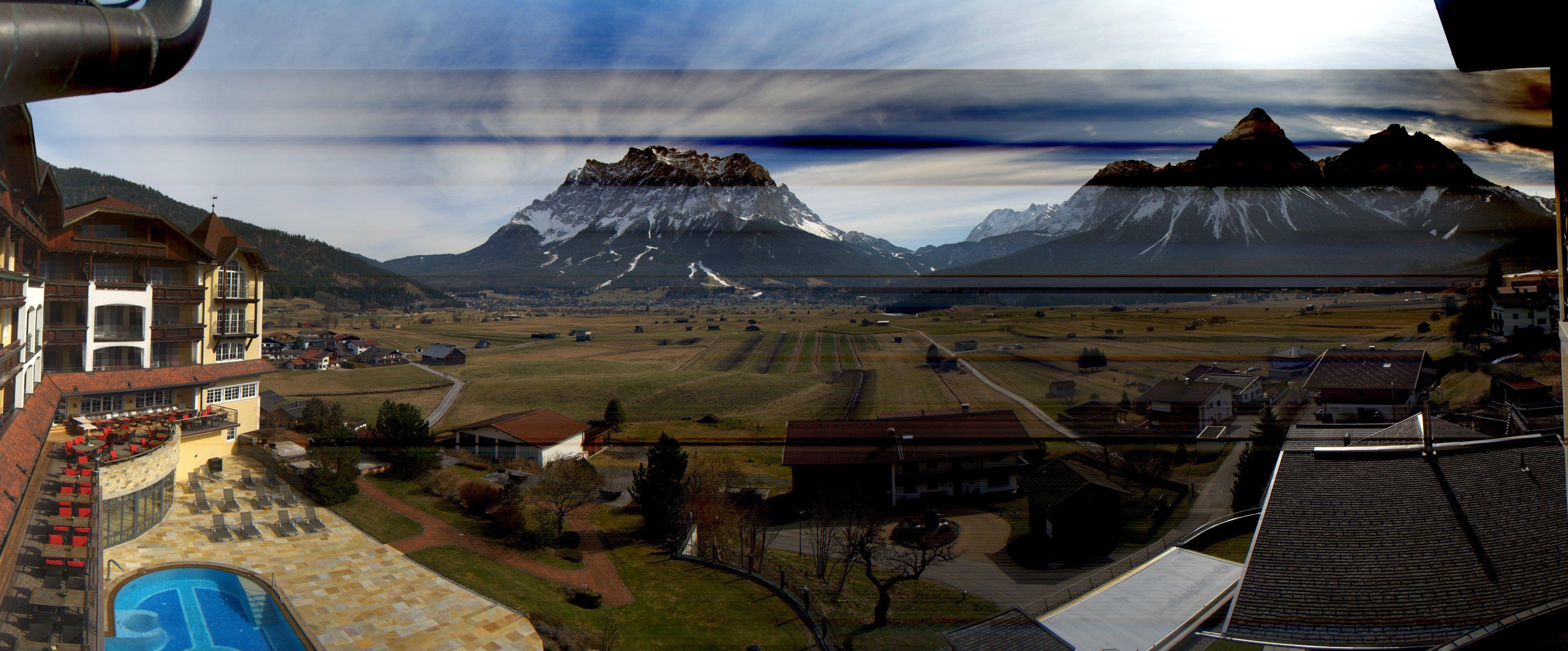 Archived image Webcam Panoramic view Hotel Post Lermoos