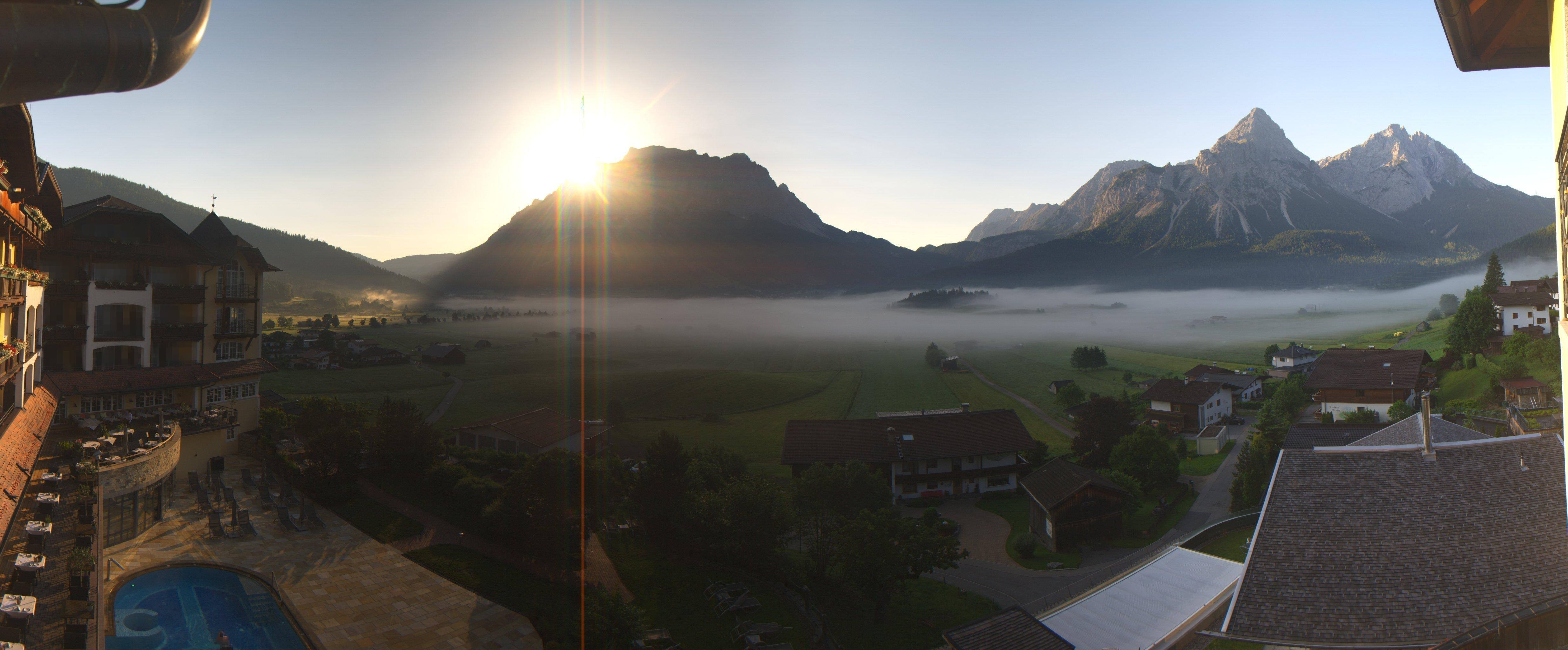 Archived image Webcam Panoramic view Hotel Post Lermoos