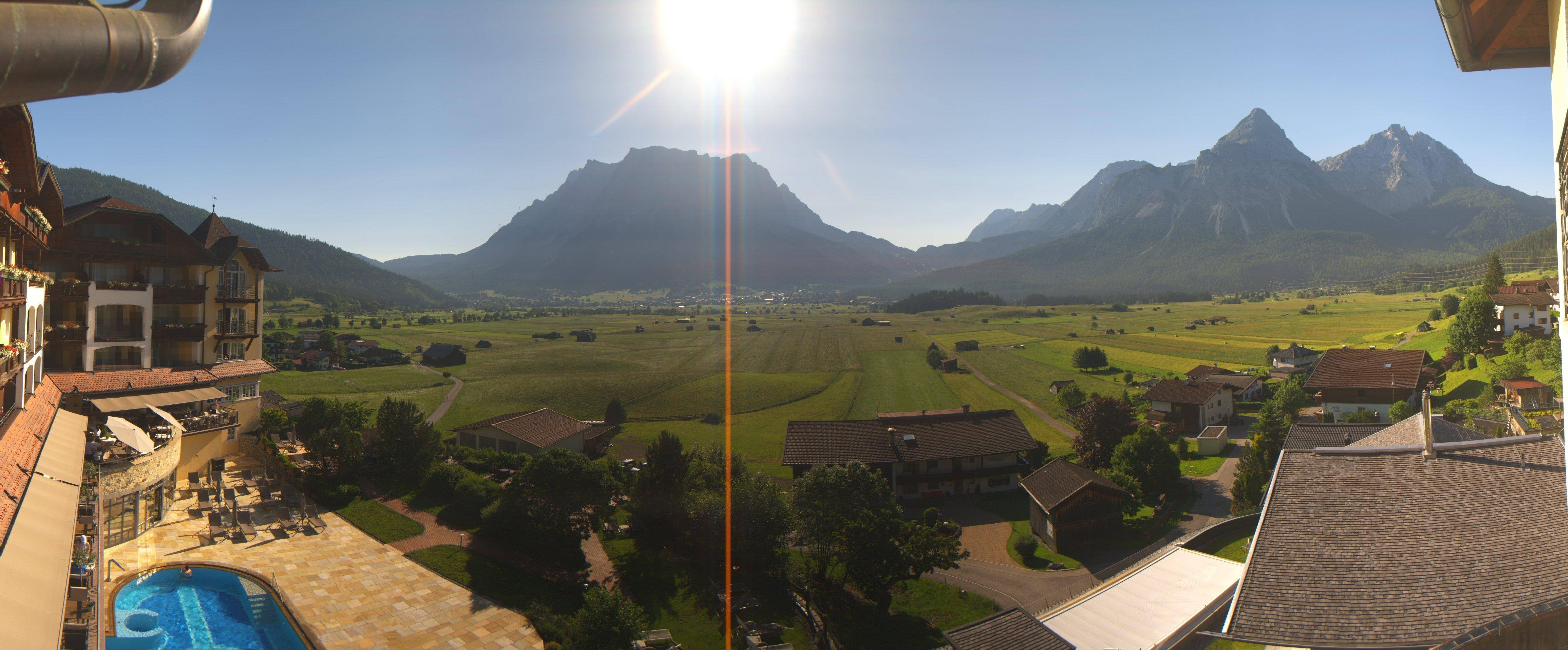 Archived image Webcam Panoramic view Hotel Post Lermoos