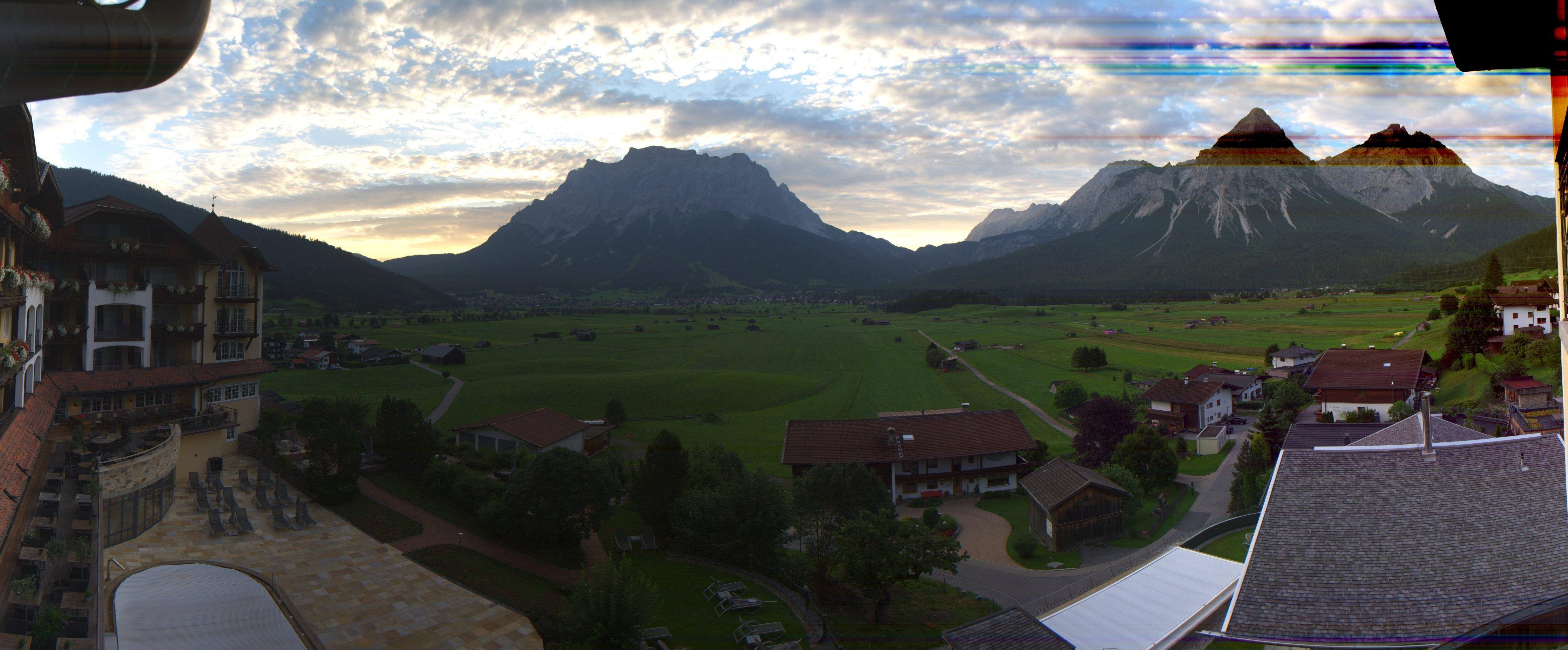 Archived image Webcam Panoramic view Hotel Post Lermoos