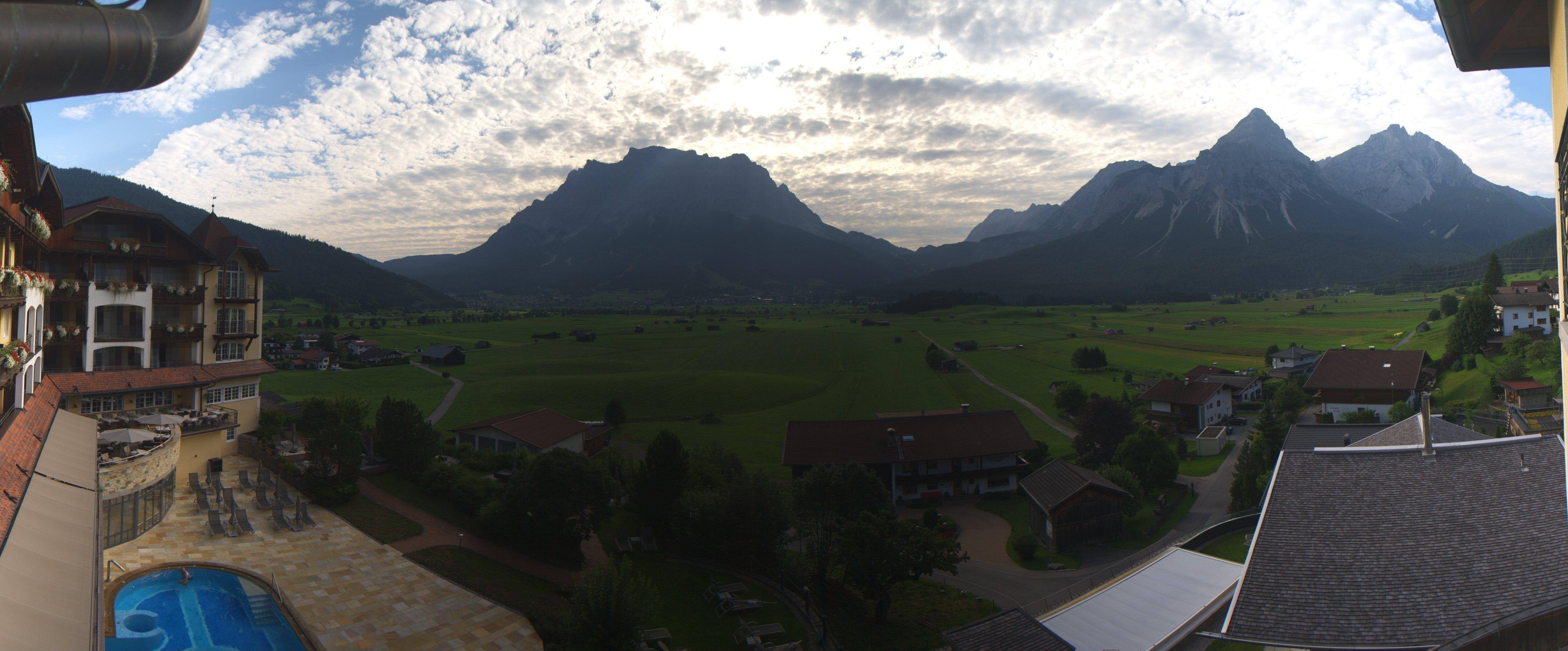 Archived image Webcam Panoramic view Hotel Post Lermoos