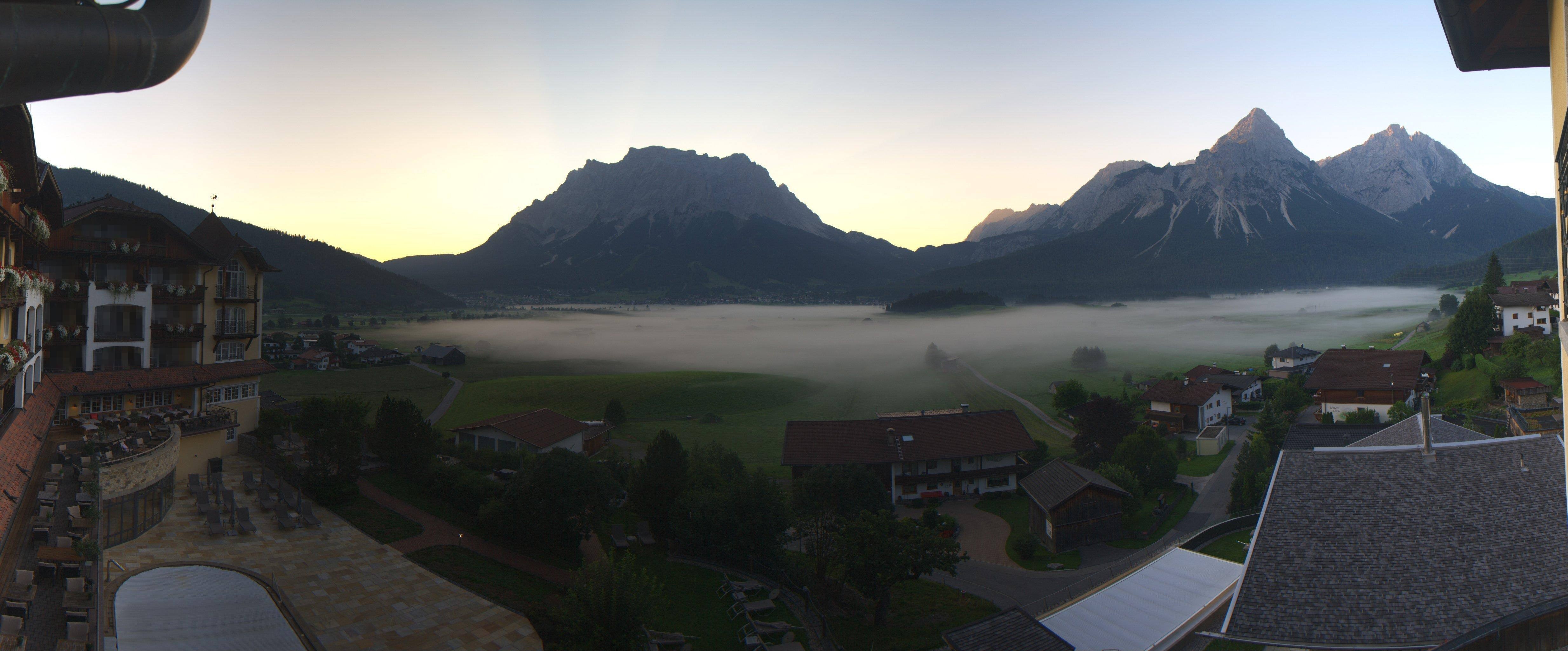 Archived image Webcam Panoramic view Hotel Post Lermoos