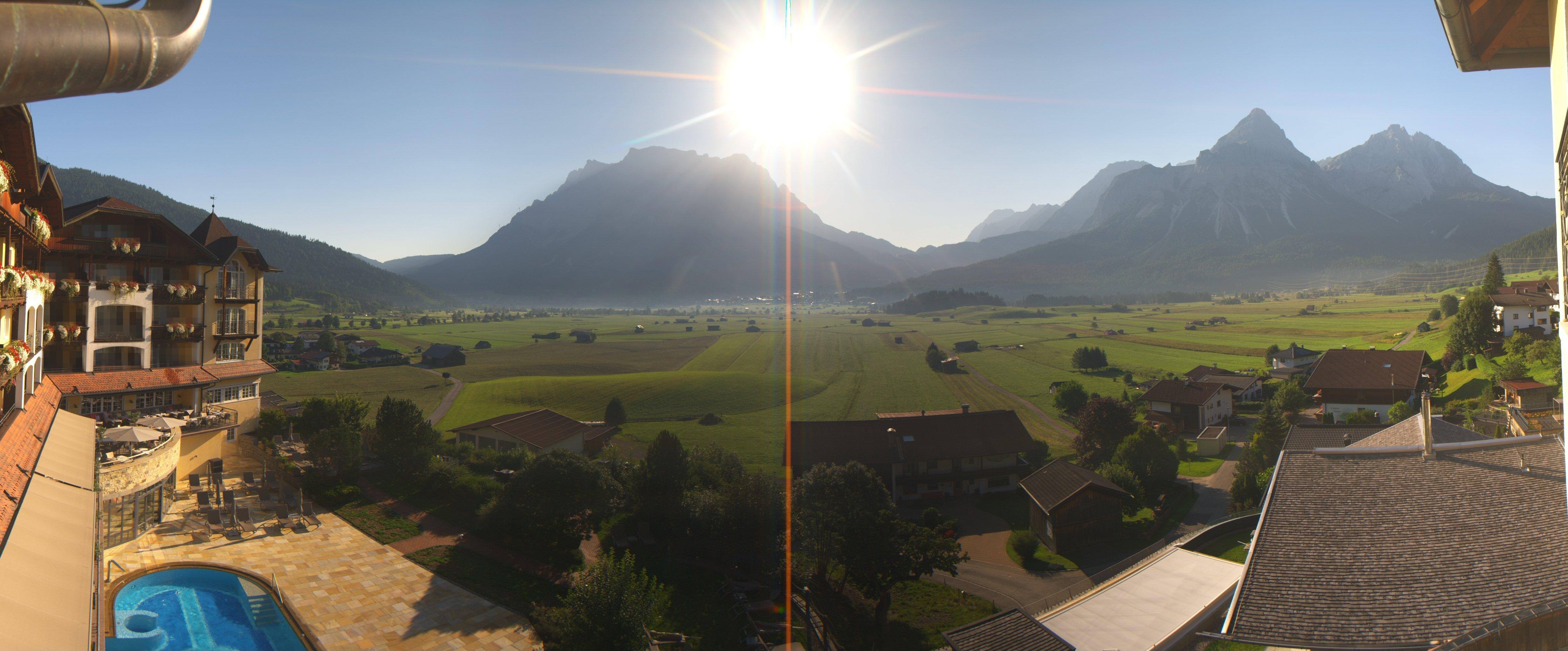 Archived image Webcam Panoramic view Hotel Post Lermoos
