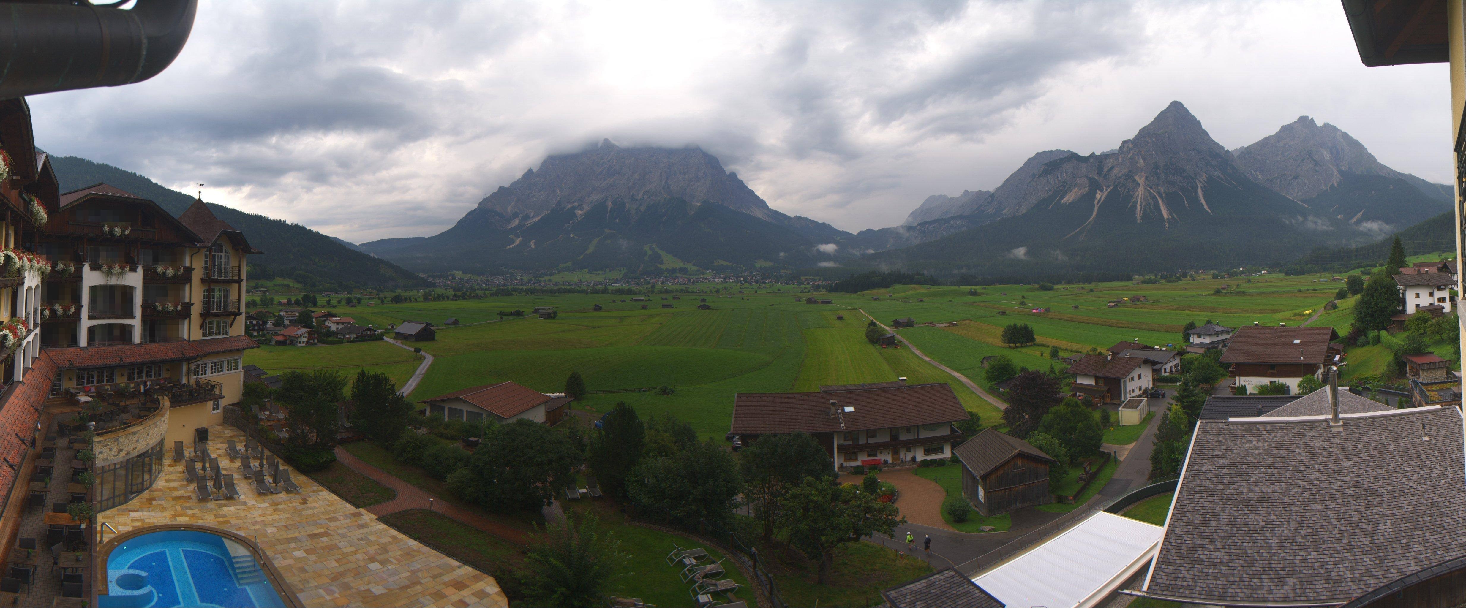 Archived image Webcam Panoramic view Hotel Post Lermoos