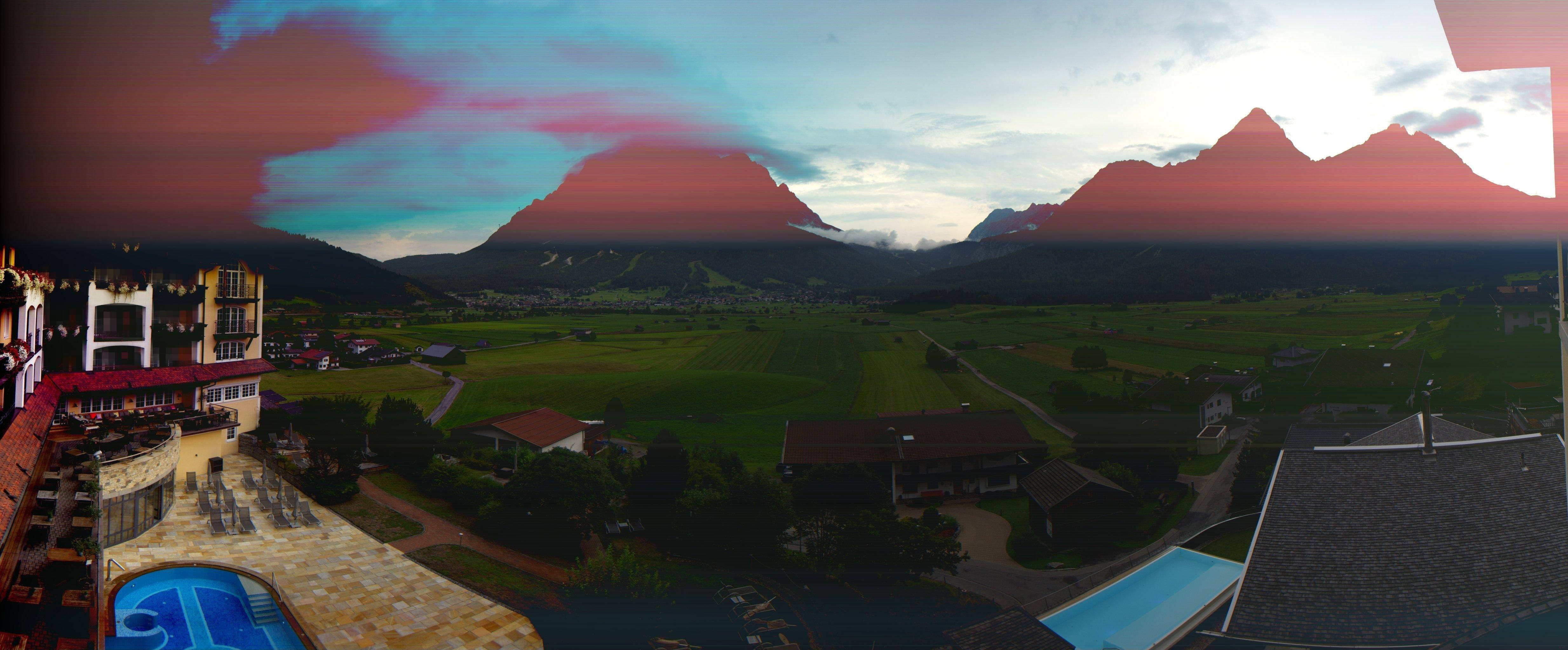 Archived image Webcam Panoramic view Hotel Post Lermoos