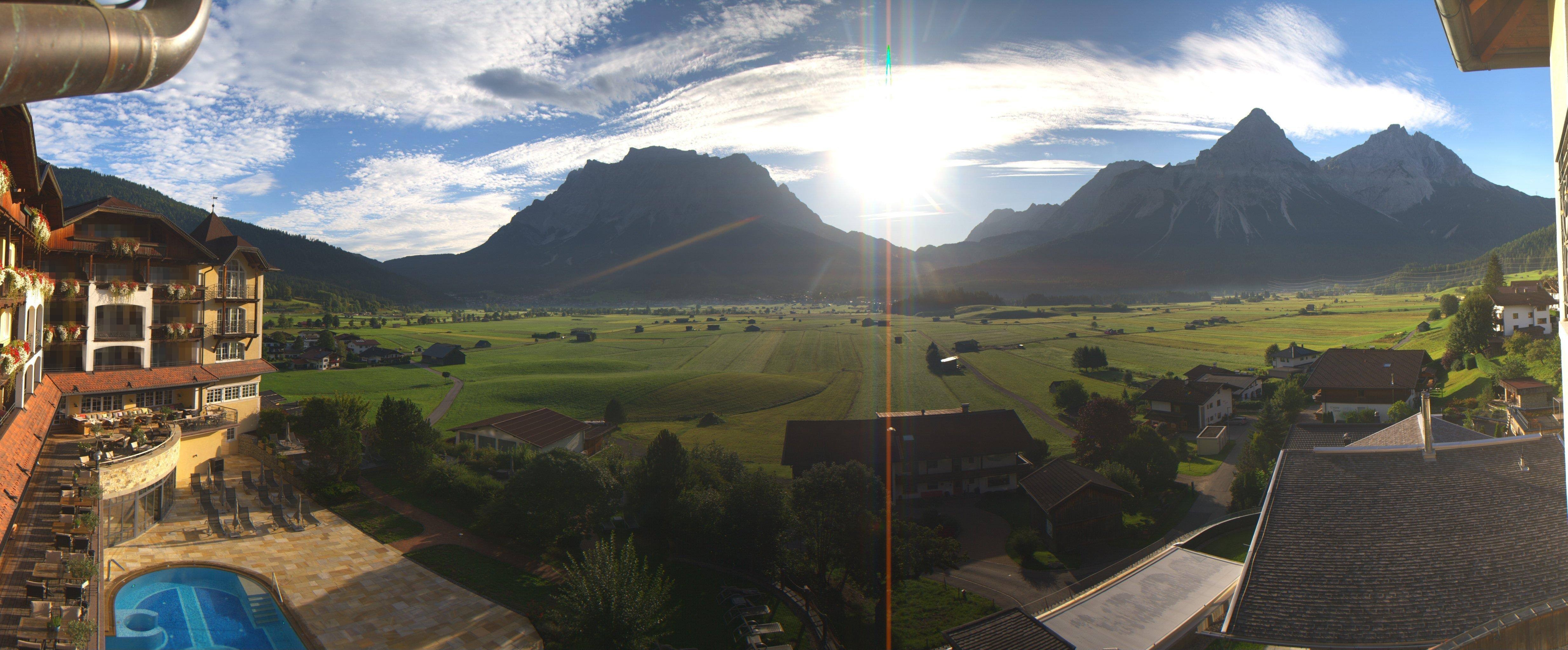 Archived image Webcam Panoramic view Hotel Post Lermoos