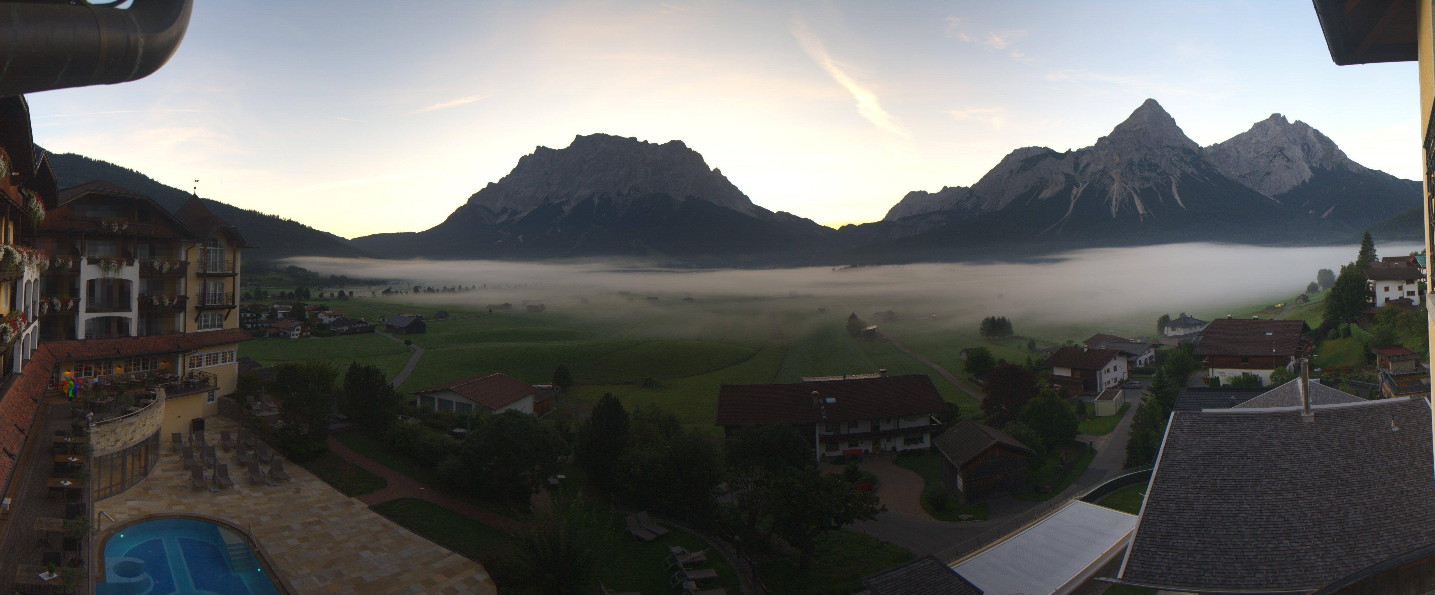 Archived image Webcam Panoramic view Hotel Post Lermoos