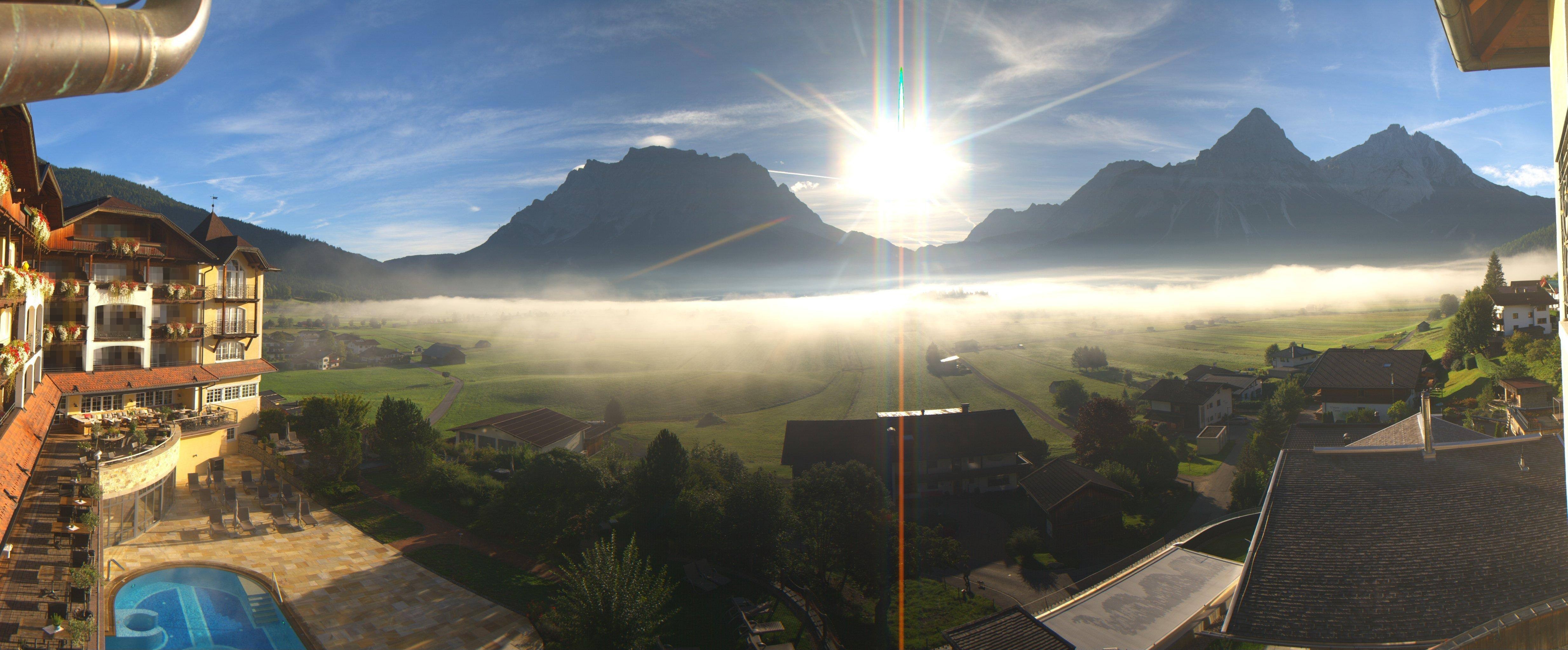 Archived image Webcam Panoramic view Hotel Post Lermoos