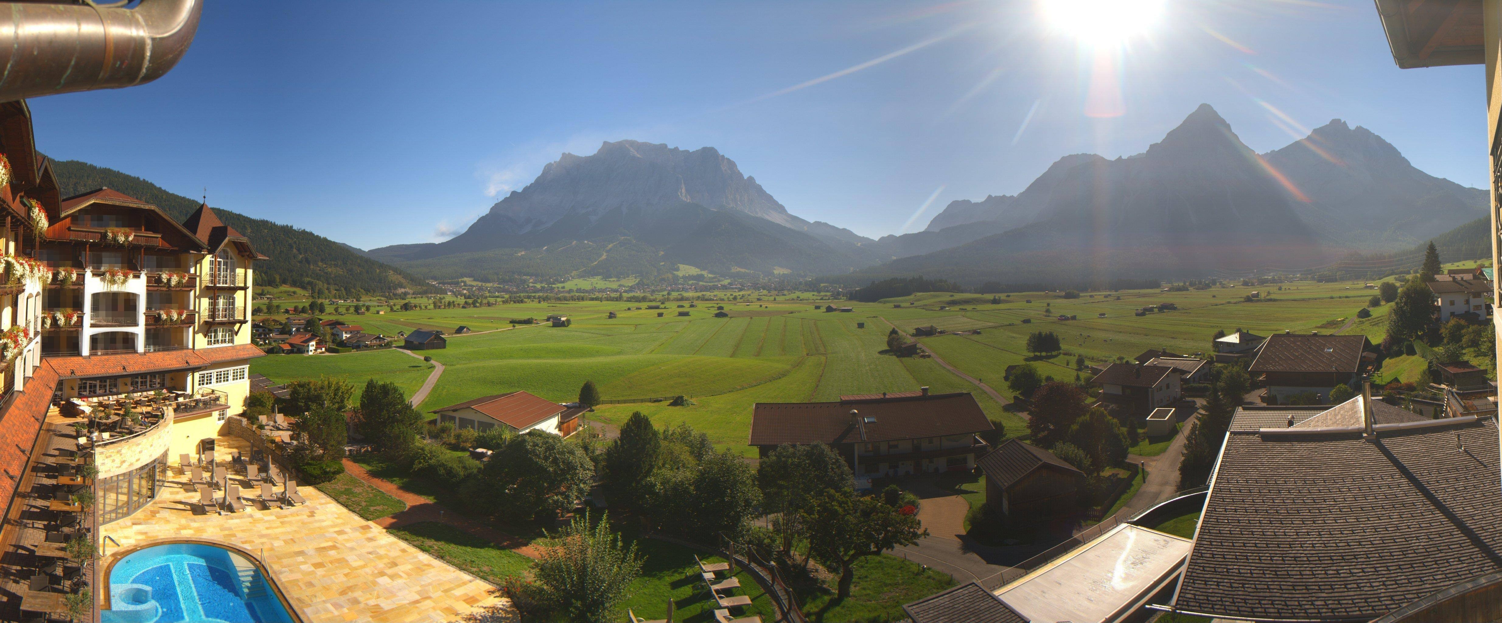 Archived image Webcam Panoramic view Hotel Post Lermoos