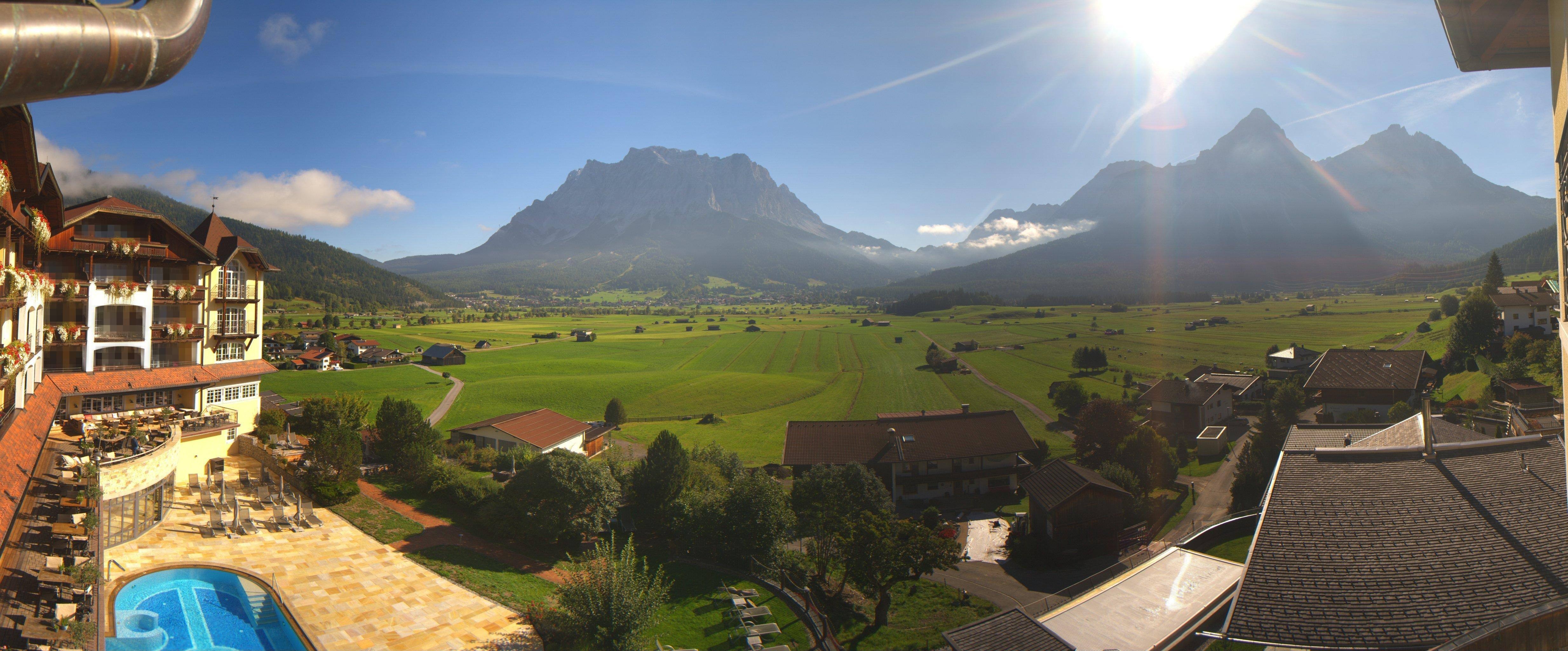 Archived image Webcam Panoramic view Hotel Post Lermoos