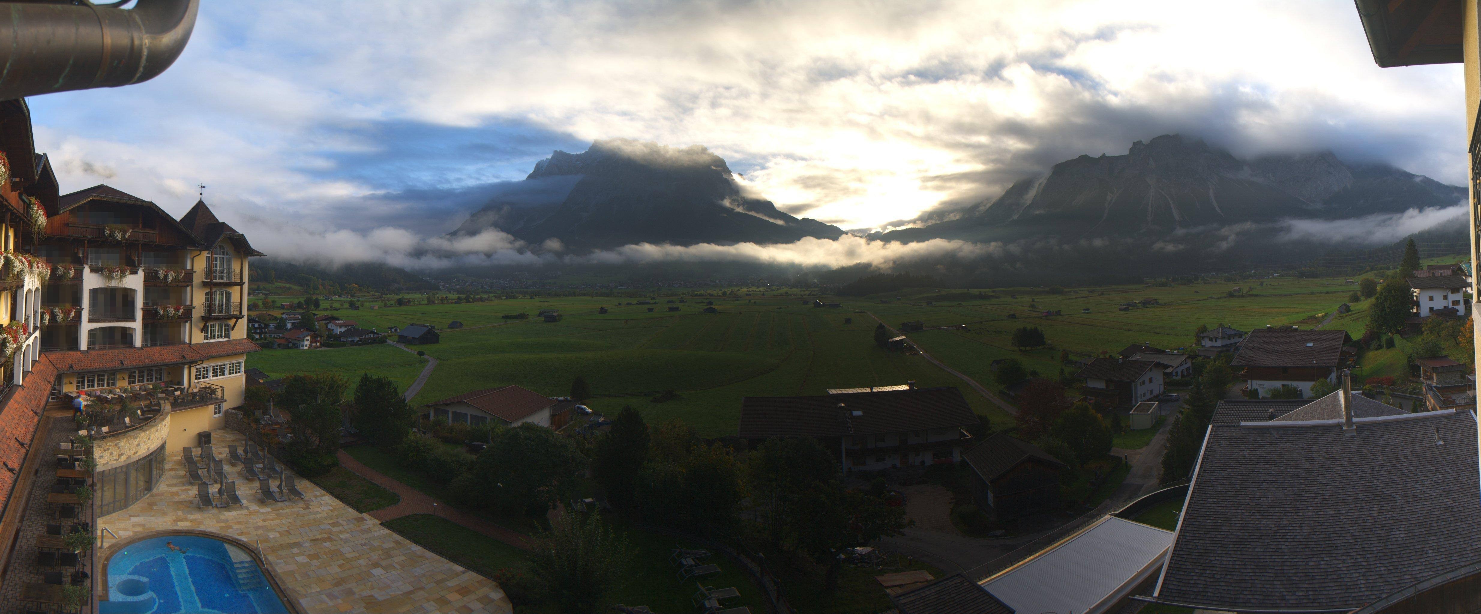 Archived image Webcam Panoramic view Hotel Post Lermoos