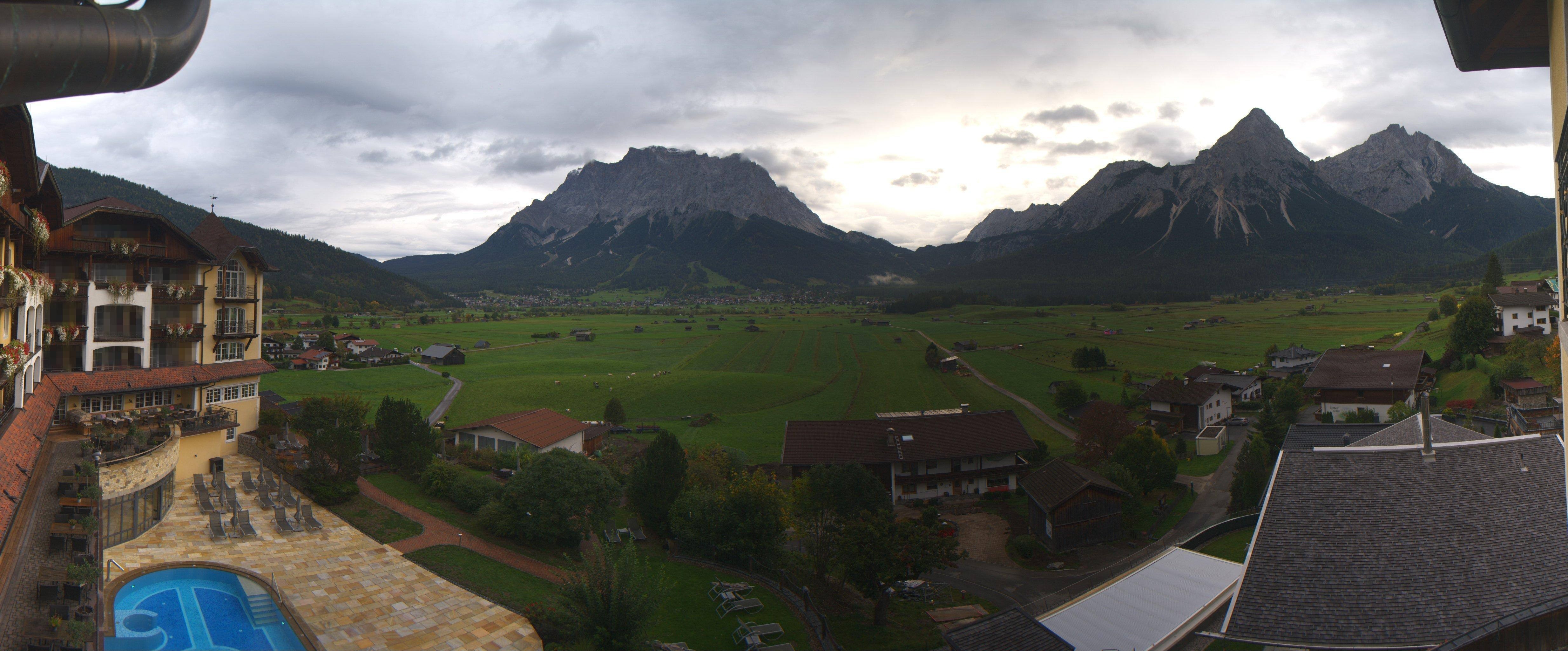 Archived image Webcam Panoramic view Hotel Post Lermoos