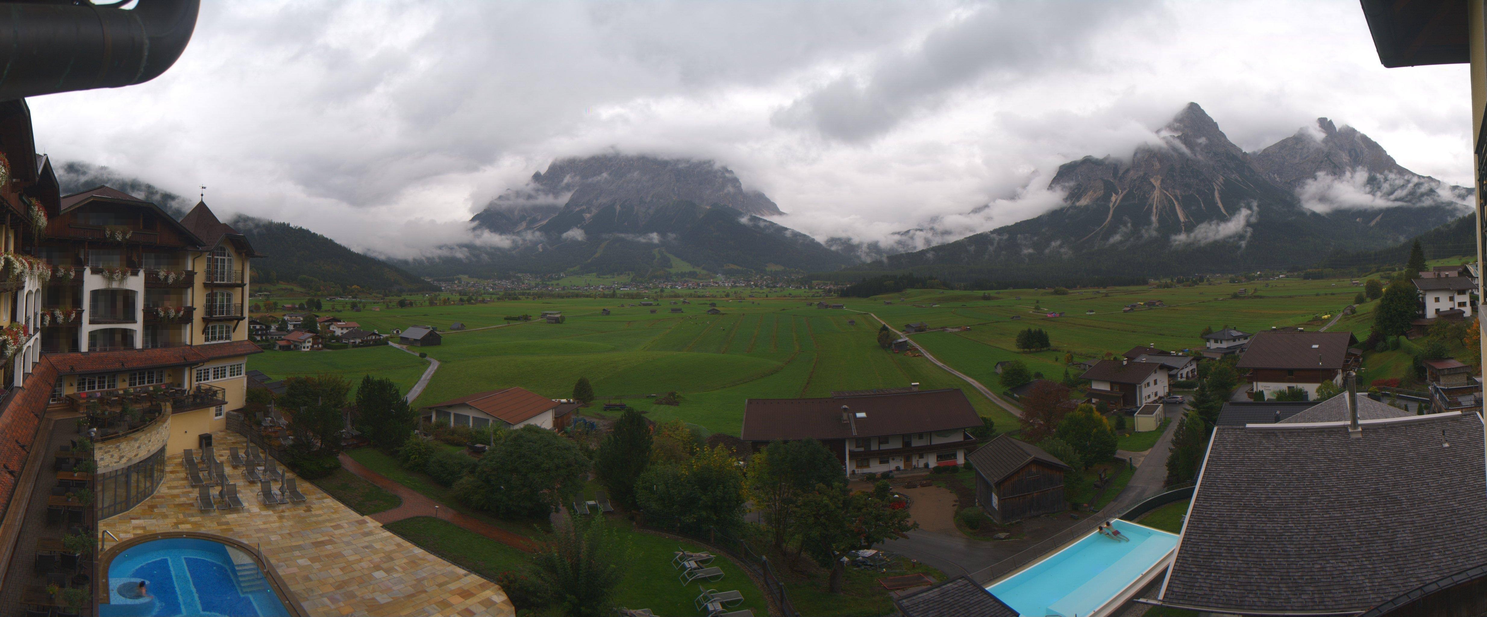 Archived image Webcam Panoramic view Hotel Post Lermoos