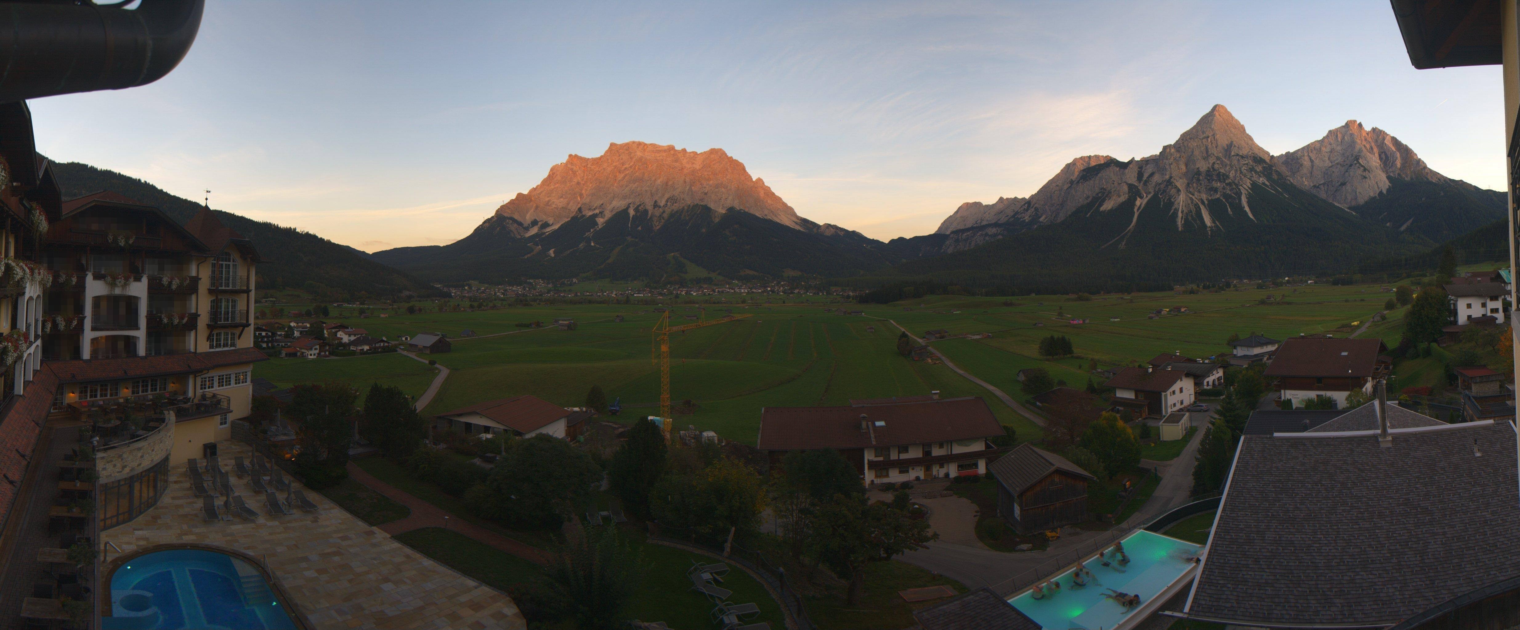 Archived image Webcam Panoramic view Hotel Post Lermoos