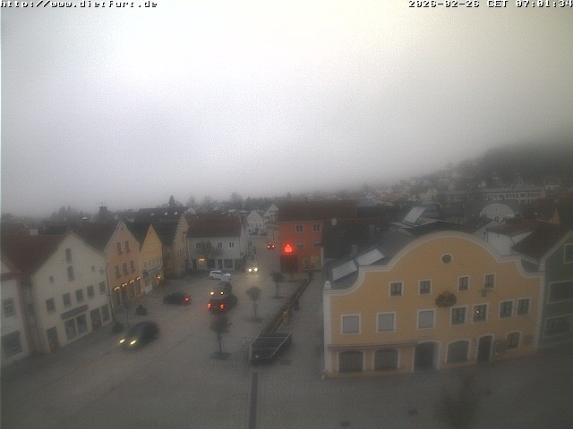 Archived image Webcam View over Dietfurt market square