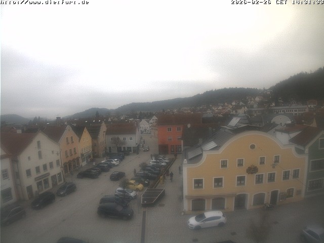 Archived image Webcam View over Dietfurt market square