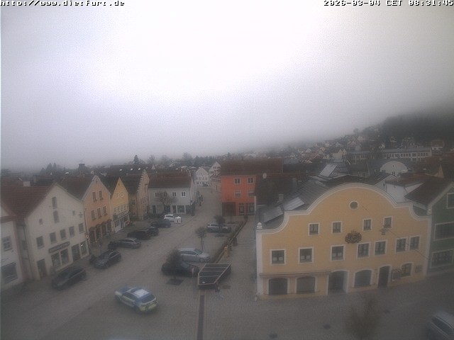 Archived image Webcam View over Dietfurt market square