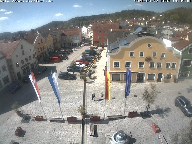 Archived image Webcam View over Dietfurt market square