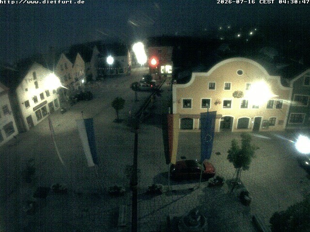 Archived image Webcam View over Dietfurt market square