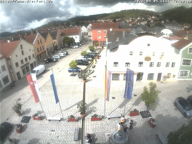 Archived image Webcam View over Dietfurt market square