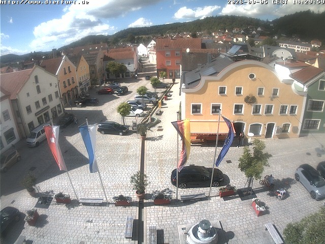 Archived image Webcam View over Dietfurt market square