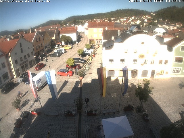 Archived image Webcam View over Dietfurt market square