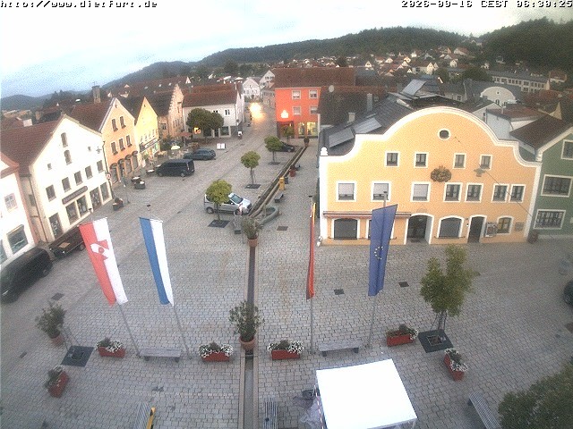 Archived image Webcam View over Dietfurt market square