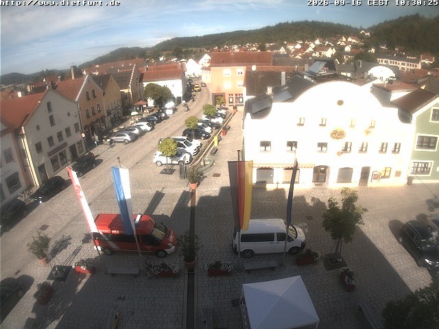 Archived image Webcam View over Dietfurt market square