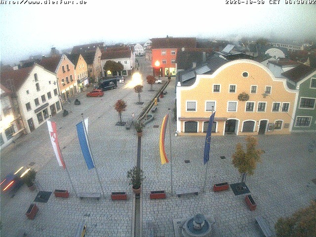 Archived image Webcam View over Dietfurt market square