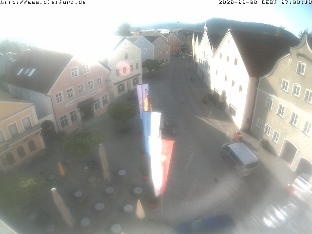 Archiv Foto Webcam Ostansicht Rathaus Dietfurt