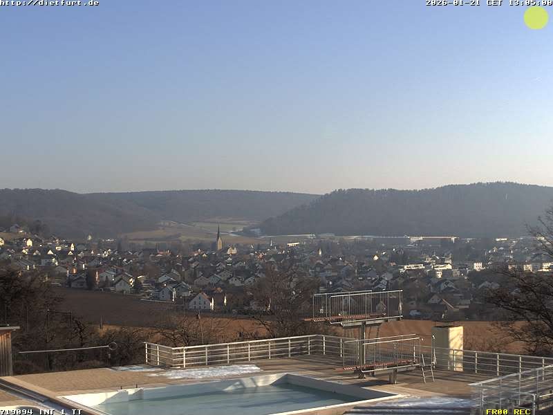 Archived image Webcam View over Dietfurt, Panorama pool