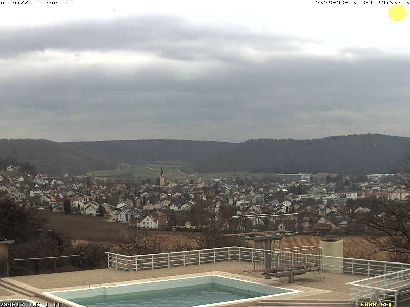 Archived image Webcam View over Dietfurt, Panorama pool