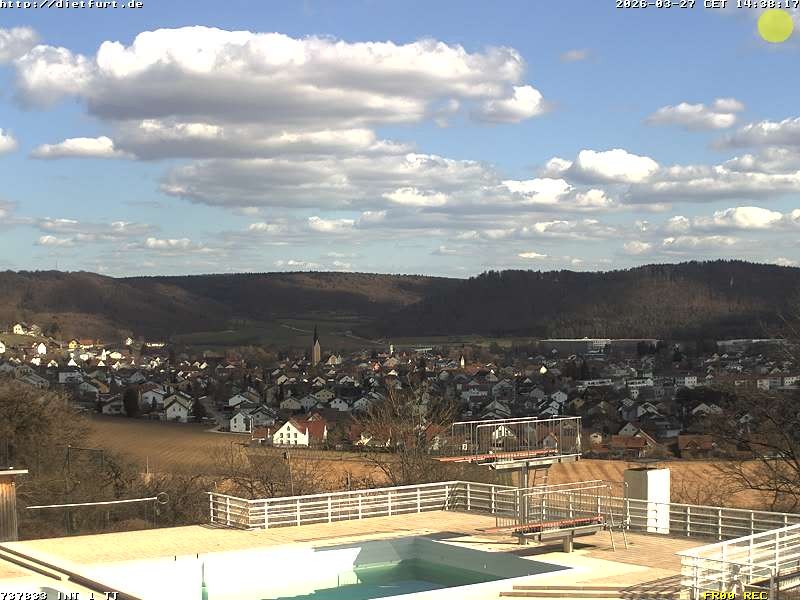 Archived image Webcam View over Dietfurt, Panorama pool
