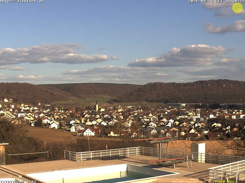 Archived image Webcam View over Dietfurt, Panorama pool