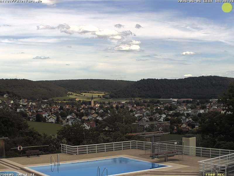 Archived image Webcam View over Dietfurt, Panorama pool