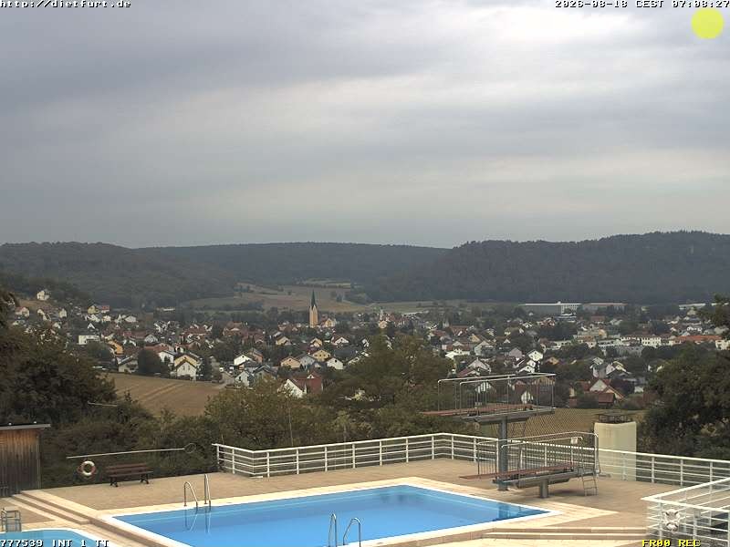 Archived image Webcam View over Dietfurt, Panorama pool