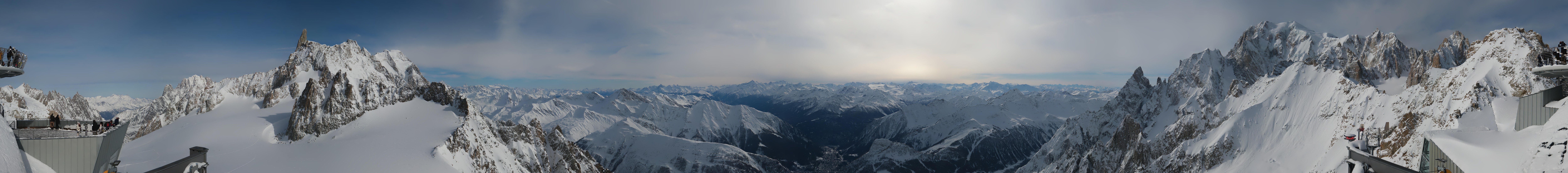Archiv Foto Webcam Mont-Blanc-Gruppe Panorama