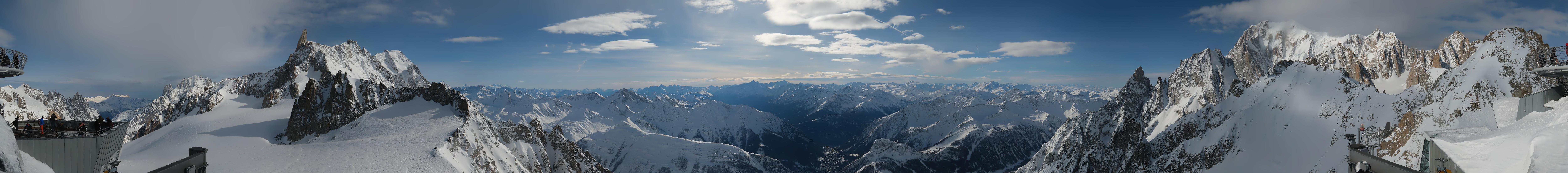 Archiv Foto Webcam Mont-Blanc-Gruppe Panorama
