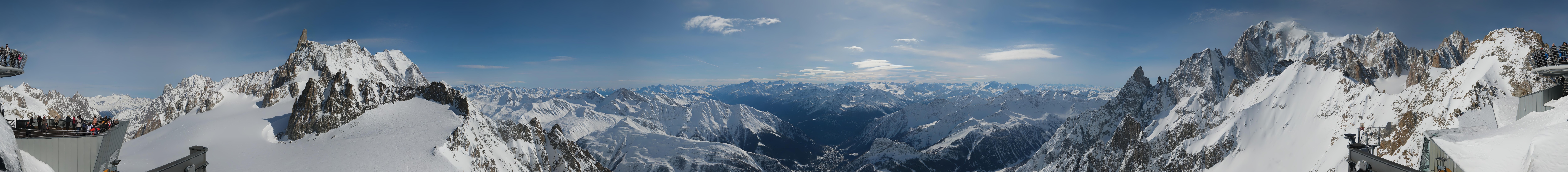 Archiv Foto Webcam Mont-Blanc-Gruppe Panorama