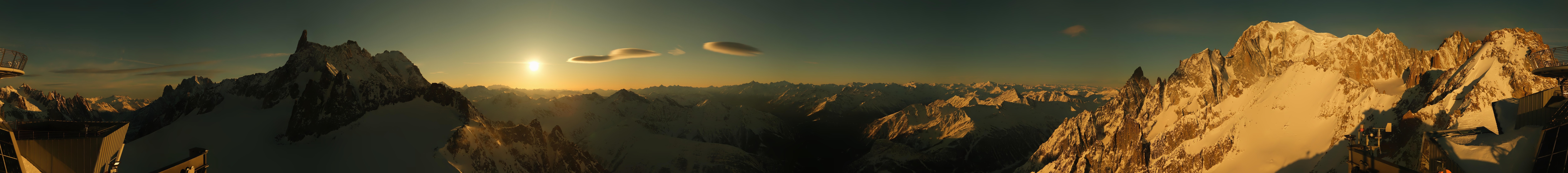 Archiv Foto Webcam Mont-Blanc-Gruppe Panorama