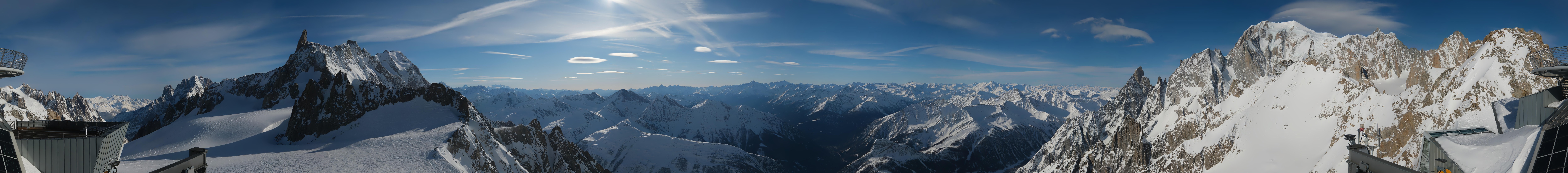 Archiv Foto Webcam Mont-Blanc-Gruppe Panorama