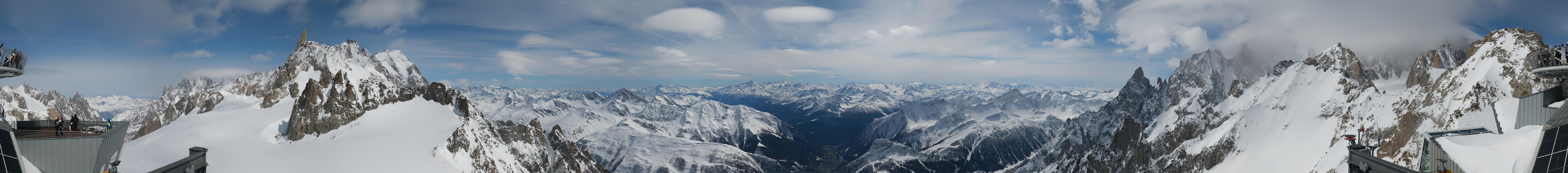 Archiv Foto Webcam Mont-Blanc-Gruppe Panorama