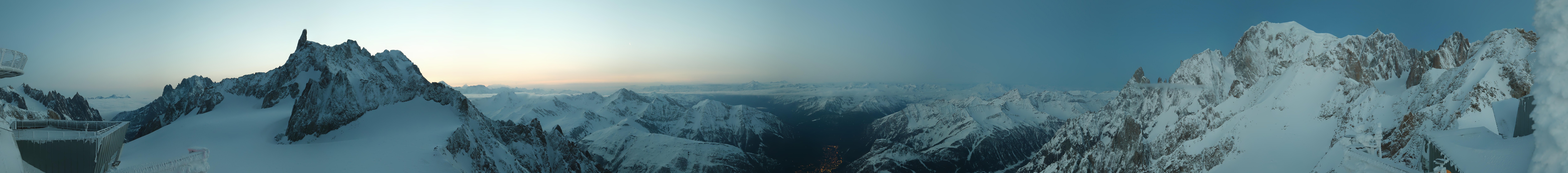 Archiv Foto Webcam Mont-Blanc-Gruppe Panorama