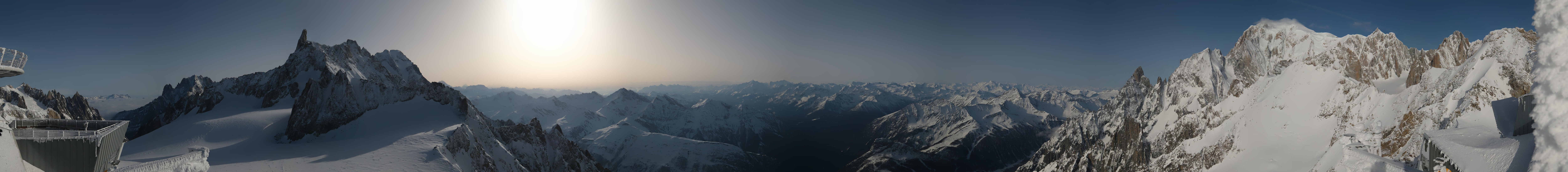 Archiv Foto Webcam Mont-Blanc-Gruppe Panorama