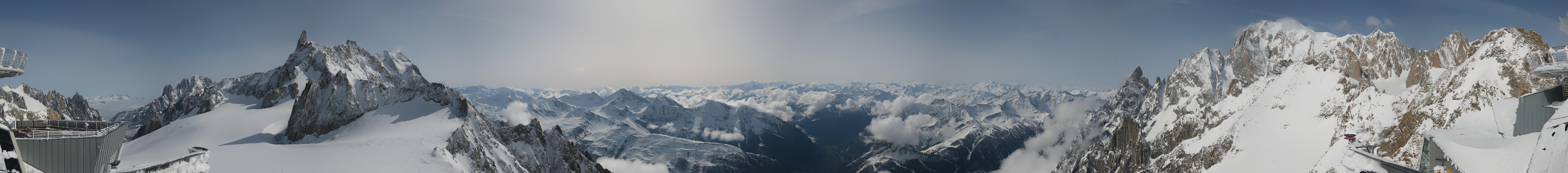 Archiv Foto Webcam Mont-Blanc-Gruppe Panorama